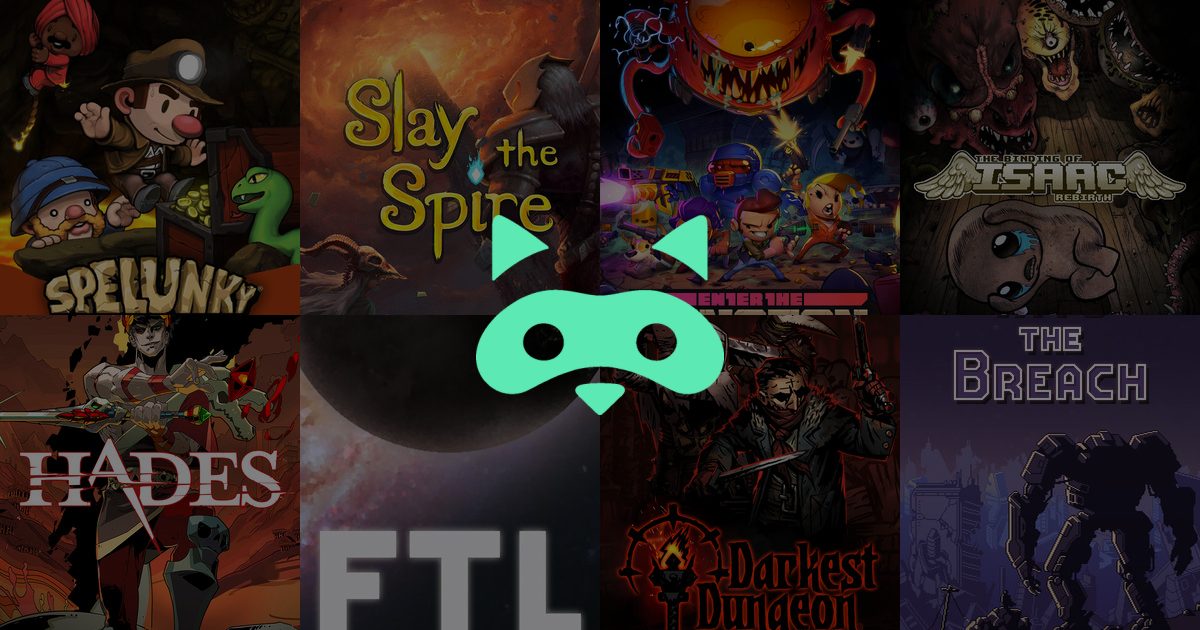 Poster wall for Northernlion's Roguelike Tier List